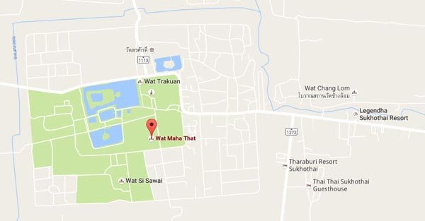 Wat Mahathat Sukhothai MAP