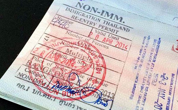 泰國回頭簽Re-Entry Permits