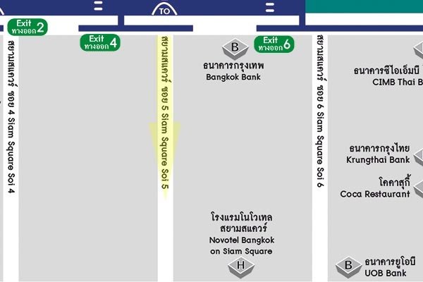 Siam Square Night Market MAP