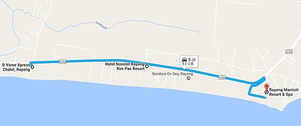 Rayong Chalet Resort、Novotel Rayong Rim Pae Resort、Rayong Marriott Resort