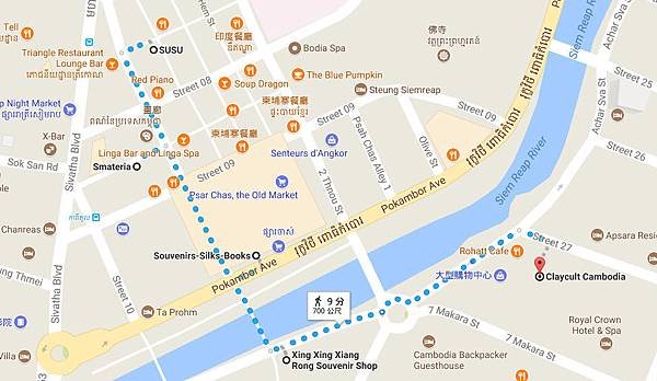 暹粒吳哥在地手作文青商店MAP