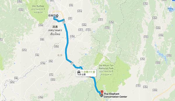 Thai Elephant Conservation Center MAP