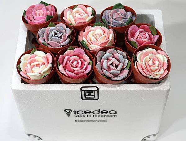 icedea Idea In icecream flowers