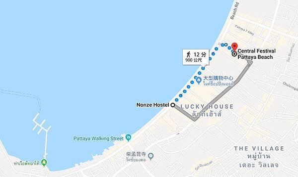 Nonze Hostel Pattaya Beach MAP.jpg