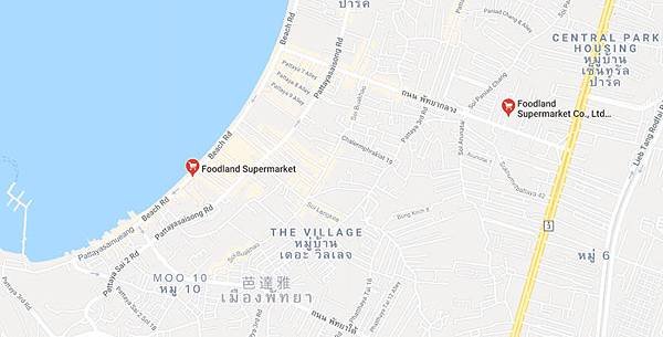 Foodland supermarket pattaya MAP.jpg