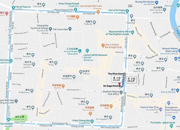 De Naga Hotel Chang Mai MAP