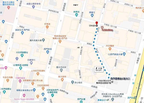 RobinMay西門町流行女包店MAP.jpg