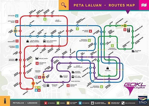 GO KL CityBus routemap