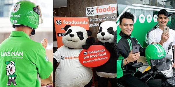 Grab,Foodpanda LINE MAN Thailand