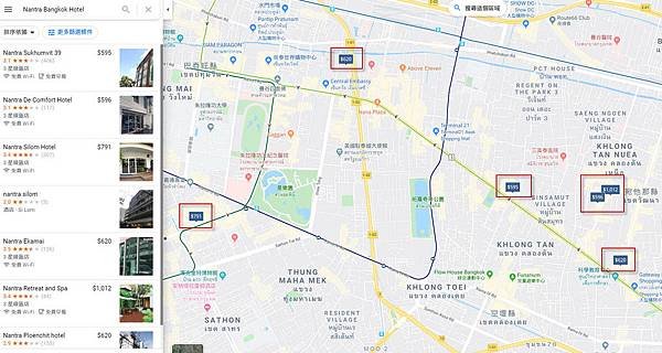 Nantra Bangkok Hotel map