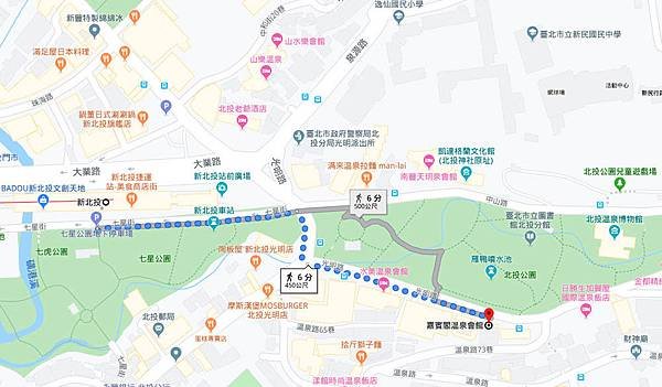 北投嘉賓閣溫泉會館MAP