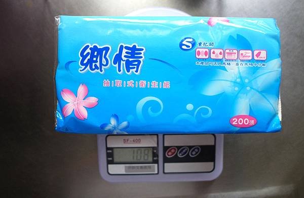 鄉情抽取式衛生紙200張一包重量.jpg