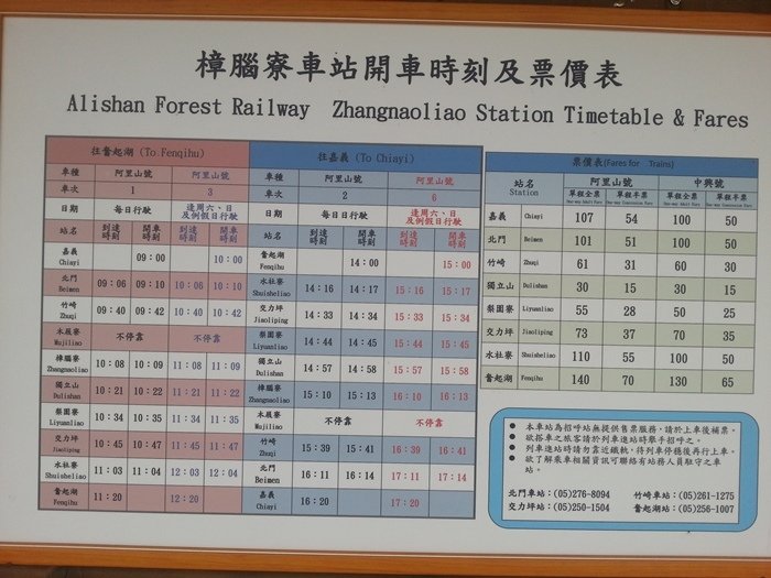 火車時刻表