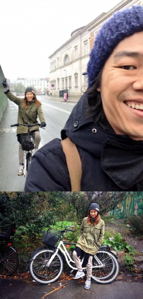 李孝利夫婦新婚 歐洲騎遊好興奮