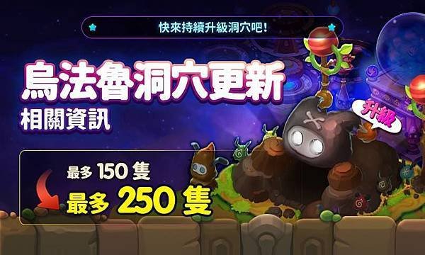 烏法魯天地 洞穴擴充上限250隻