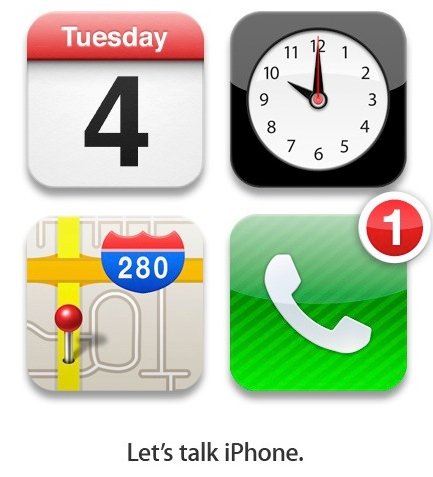 Apple 10/4 iPhone 活動邀請Lets talk iPhone.