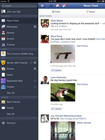 Facebook iPad版推出