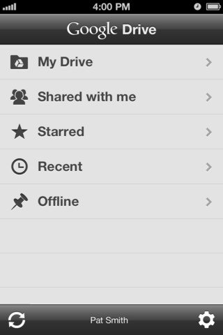 Google Drive iOS App