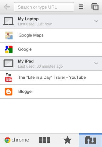 Google Chrome iOS App