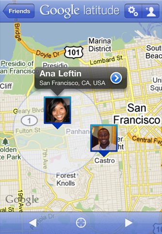 Google Latitude App for iPhone