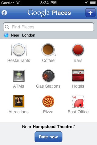 Google Places App for iPhone iPod touch iPad