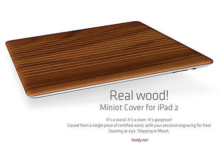 Miniot Cover for iPad 2 Wood