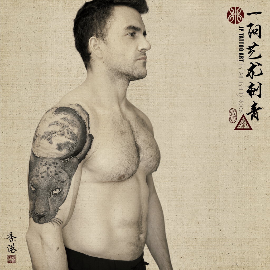 The Spiritual Warrior Path - In Progress - Chinese Painting Tattoo - Joey Pang - JP Tattoo Art - Hong Kong