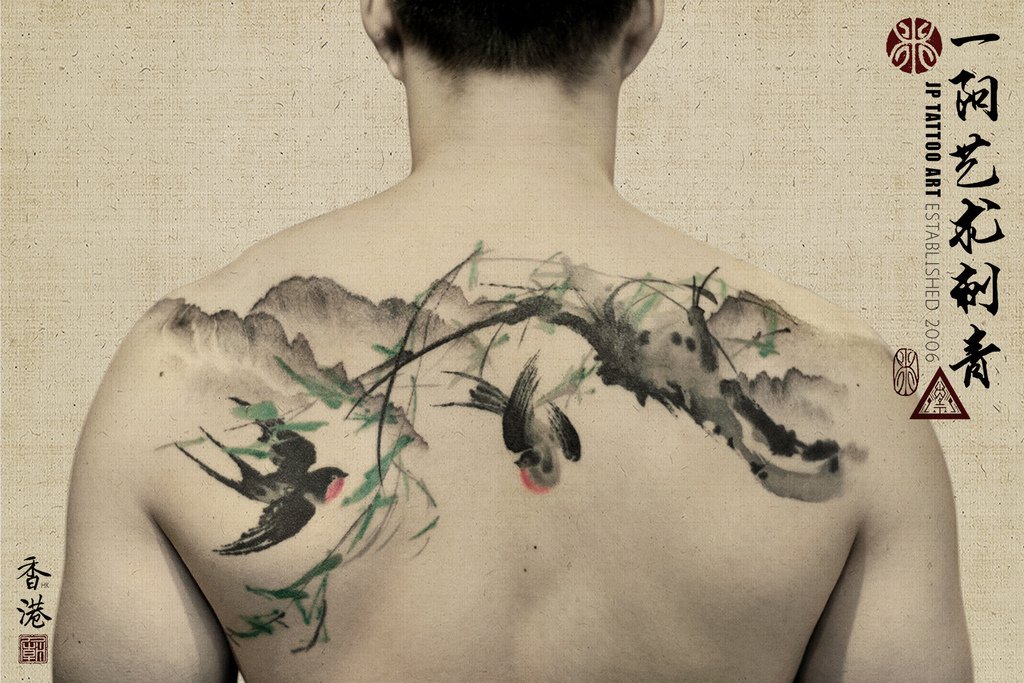 Hey, come with me - Chinese Painting Tattoo - Joey Pang - JP Tattoo Art - Hong Kong