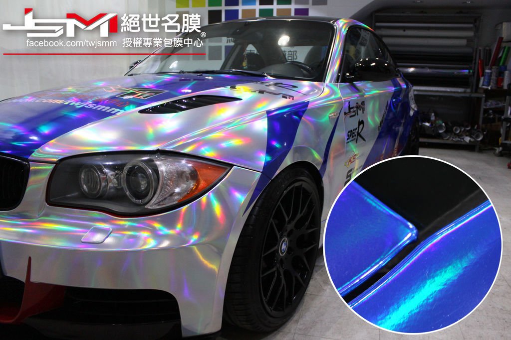 BMW135i全車雙色雷色電鍍膜+彩繪 (3).jpg