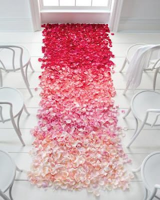 Ombre Aisle Petals, joyfoleyweddings.com - UNIQUE Event Design