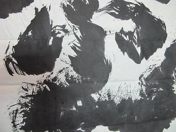 ＜自焚＞(部份）__水墨草書_直幅宣紙_68cm×134cm_江蓋世（1989)000