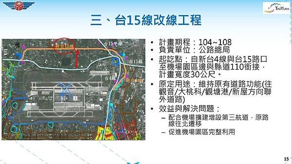 台15線改道 航空城