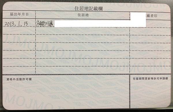 Residence Card_back