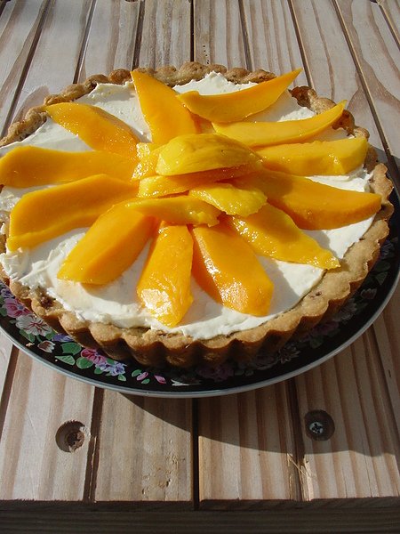 Mango cream cheese tart