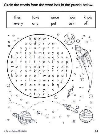 (1) SIGHT WORDS PUZZLES &amp; GAMES - PAGE 51