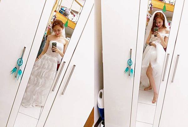 try on wedding dress