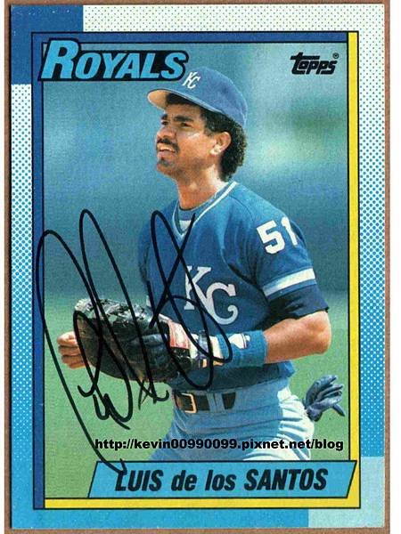 Luis de los Santos topps 1990