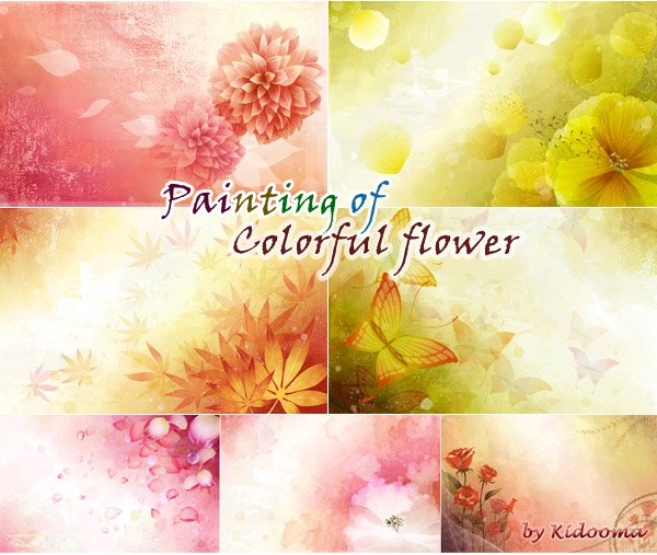 colorful_flower1_sims3_painting_wallart00