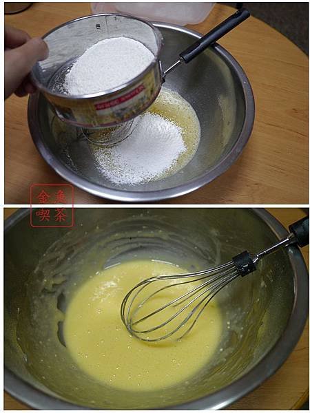 杏仁薄片 將麵粉過篩攪拌