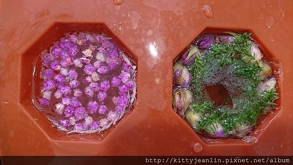 手作-乾燥花透明蠟燭