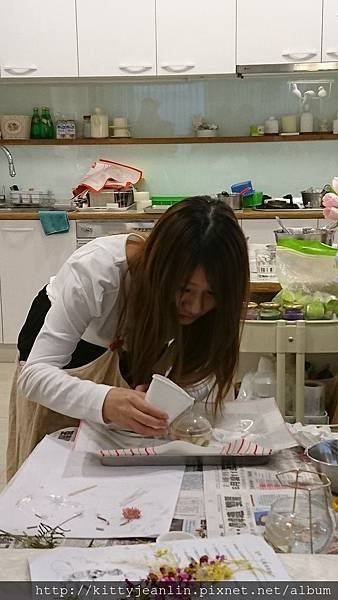 手作-乾燥花透明蠟燭