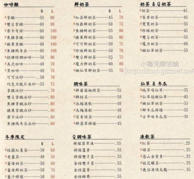 台中一中必吃美食．艾得咖啡 菜單價位