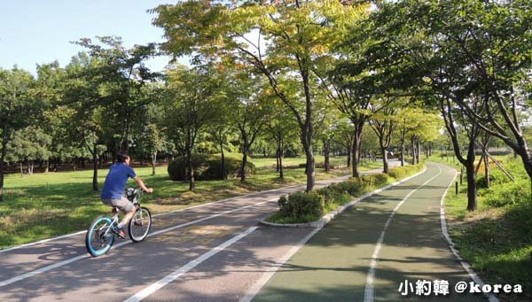 韓國首爾五天四夜自由行 Day2.一山湖水公園-自行車車道.jpg