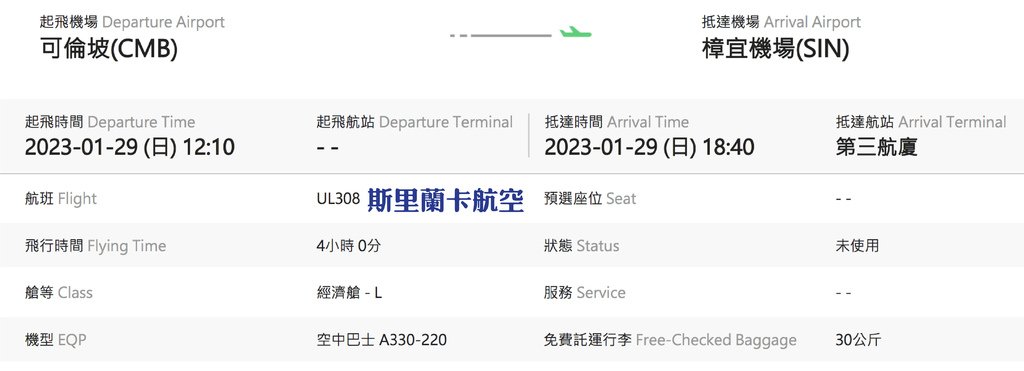 2023斯里蘭卡(Sri Lanka)入出境攻略+CMB機場