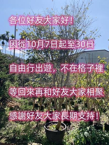 向好友們請假