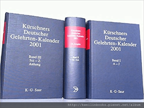 Kürschners Deutscher Gelehrten-Kalender 2001. Bio-bibliographisches Verzeichnis deutschsprachiger Wissenschaftler der Gegenwart. 18. Ausgabe. 3 Bände, komplett..png