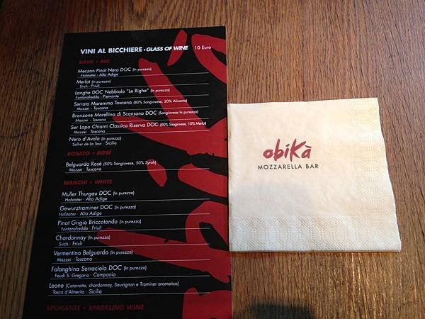 Obikà - mozzarella bar Menu