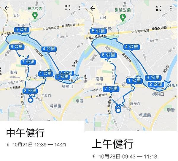 2021-10-28汐止區基隆河自行車道左右岸0K處O走