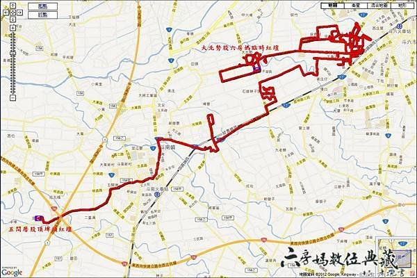 101年度六房媽過爐遶境GPS衛星定位蒐集路線圖