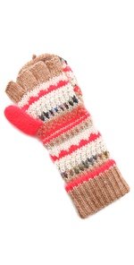 Juicy Couture - Mixed Yarn Pop Top Gloves USD61.6